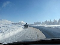 pjezdov cesta na Klnovec v zim